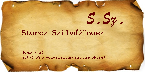 Sturcz Szilvánusz névjegykártya